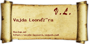 Vajda Leonóra névjegykártya